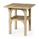 Mercana Candace Light Wood Bridge Accent Table