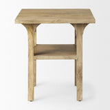 Mercana Candace Light Wood Bridge Accent Table