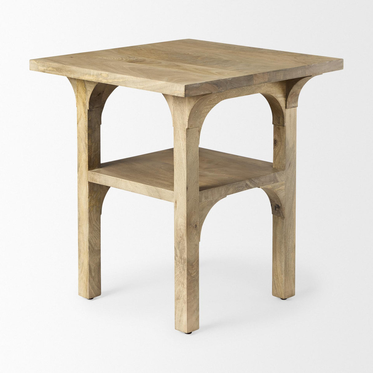Mercana Candace Light Wood Bridge Accent Table