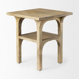 Mercana Candace Light Wood Bridge Accent Table