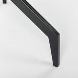 Mercana Serre Marble Top 3 Prong Black Metal Base End Table