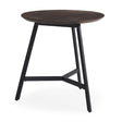 Mercana Todd Dark Brown Wood W/ Metal Legs Side Table