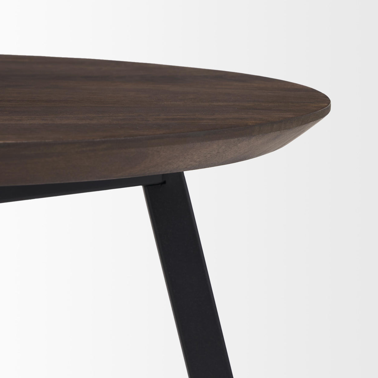 Mercana Todd Dark Brown Wood W/ Metal Legs Side Table