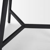 Mercana Todd Dark Brown Wood W/ Metal Legs Side Table