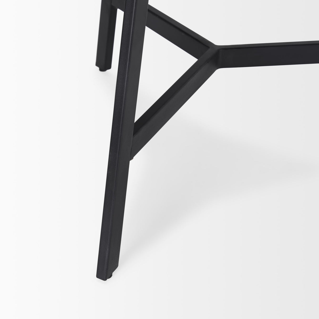 Mercana Todd Dark Brown Wood W/ Metal Legs Side Table
