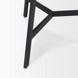 Mercana Todd Dark Brown Wood W/ Metal Legs Side Table