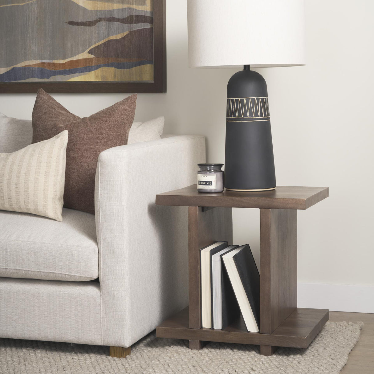 Mercana Nohr Medium Brown Wood Accent Table
