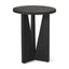 Mercana Mattius Black Wood Accent Table