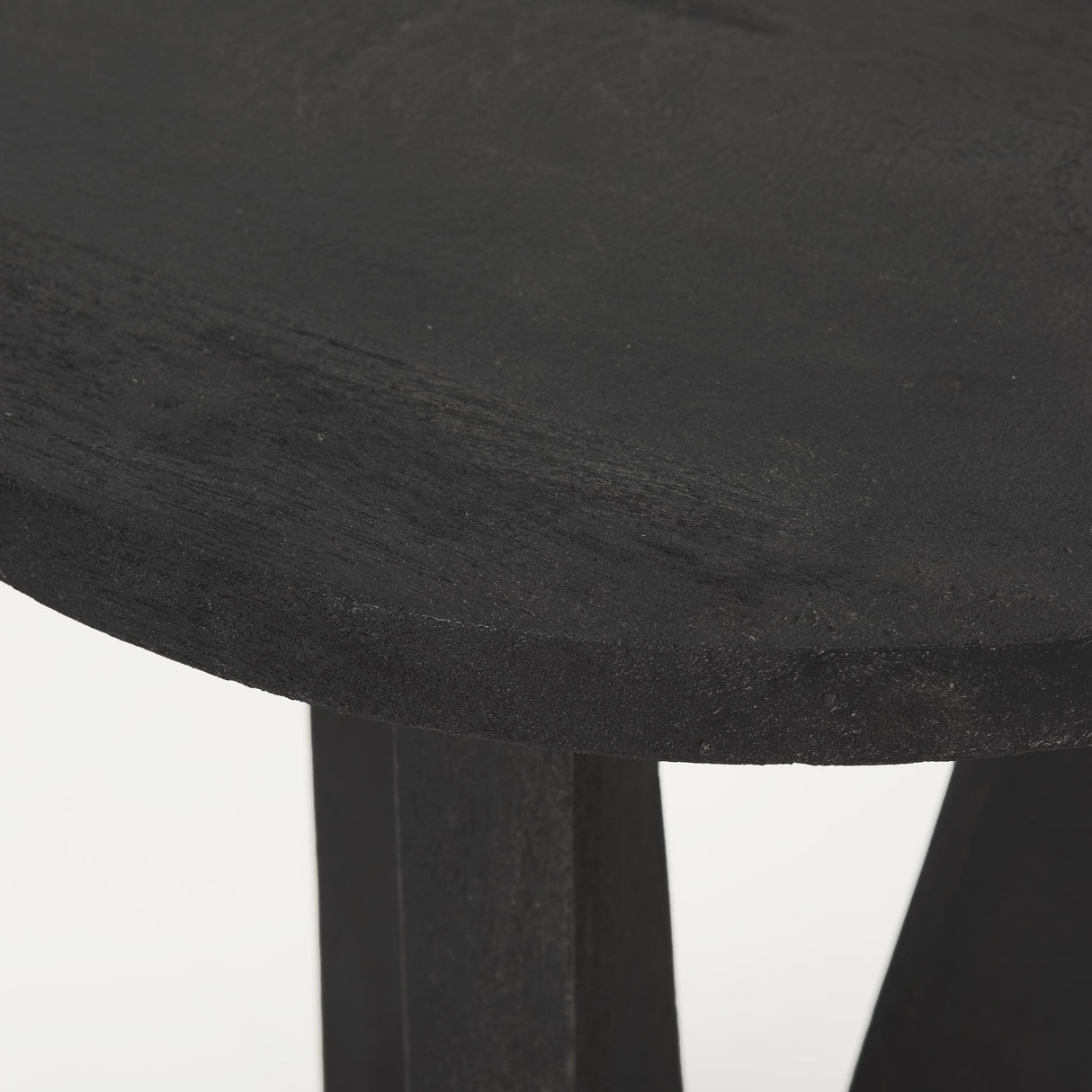 Mercana Mattius Black Wood Accent Table