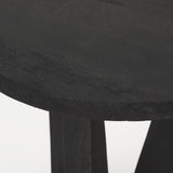 Mercana Mattius Black Wood Accent Table