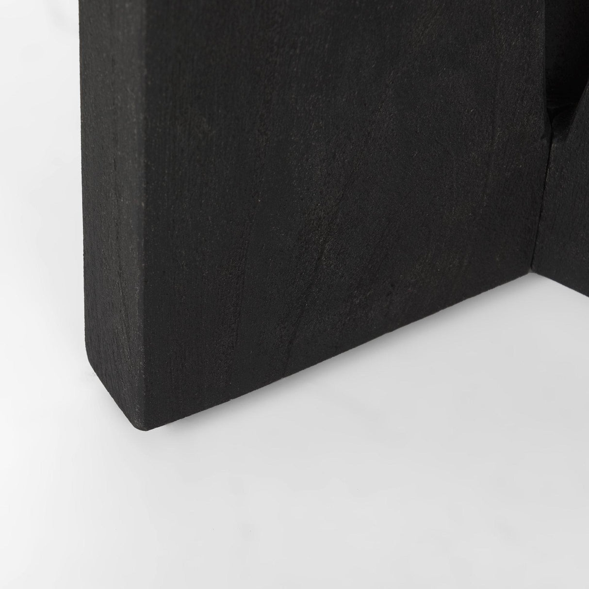 Mercana Mattius Black Wood Accent Table