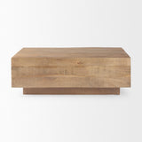 Mercana Hayden Light Brown Wood Rectangular Coffee Table