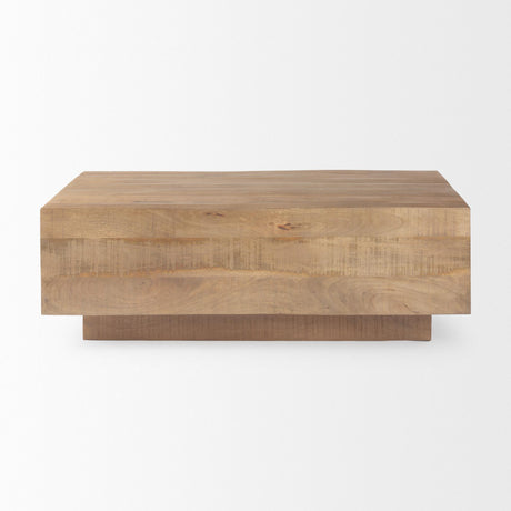 Mercana Hayden Light Brown Wood Rectangular Coffee Table