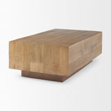 Mercana Hayden Light Brown Wood Rectangular Coffee Table