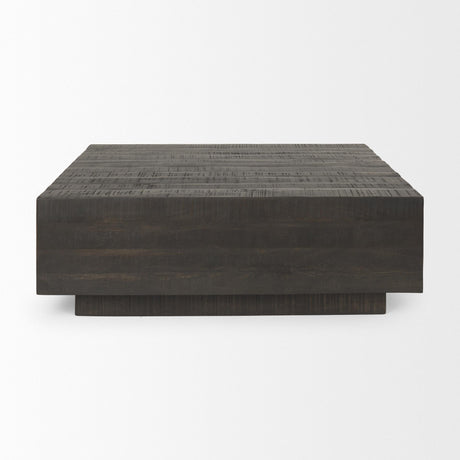 Mercana Hayden Dark Brown Wood Square Coffee Table