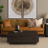 Mercana Hayden Dark Brown Wood Square Coffee Table