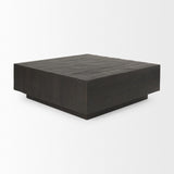 Mercana Hayden Dark Brown Wood Square Coffee Table