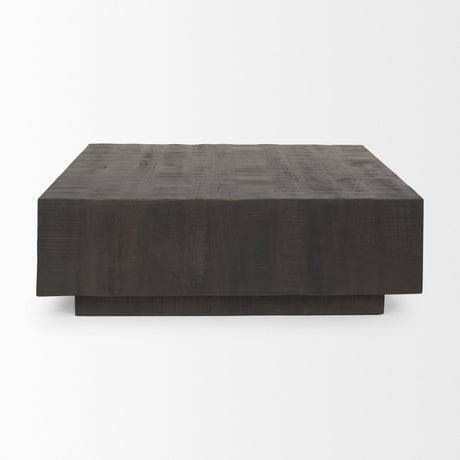 Mercana Hayden Dark Brown Wood Square Coffee Table