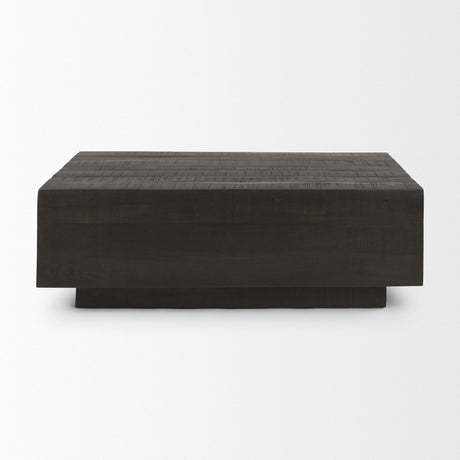 Mercana Hayden Dark Brown Wood Rectangular Coffee Table
