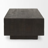Mercana Hayden Dark Brown Wood Rectangular Coffee Table