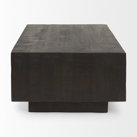 Mercana Hayden Dark Brown Wood Rectangular Coffee Table