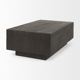 Mercana Hayden Dark Brown Wood Rectangular Coffee Table