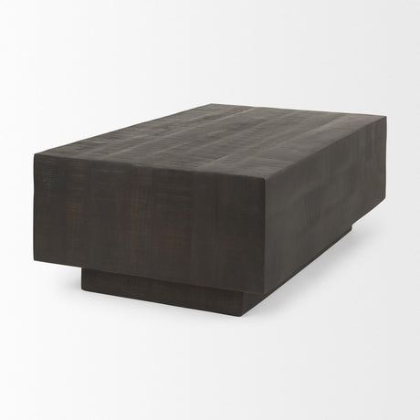 Mercana Hayden Dark Brown Wood Rectangular Coffee Table