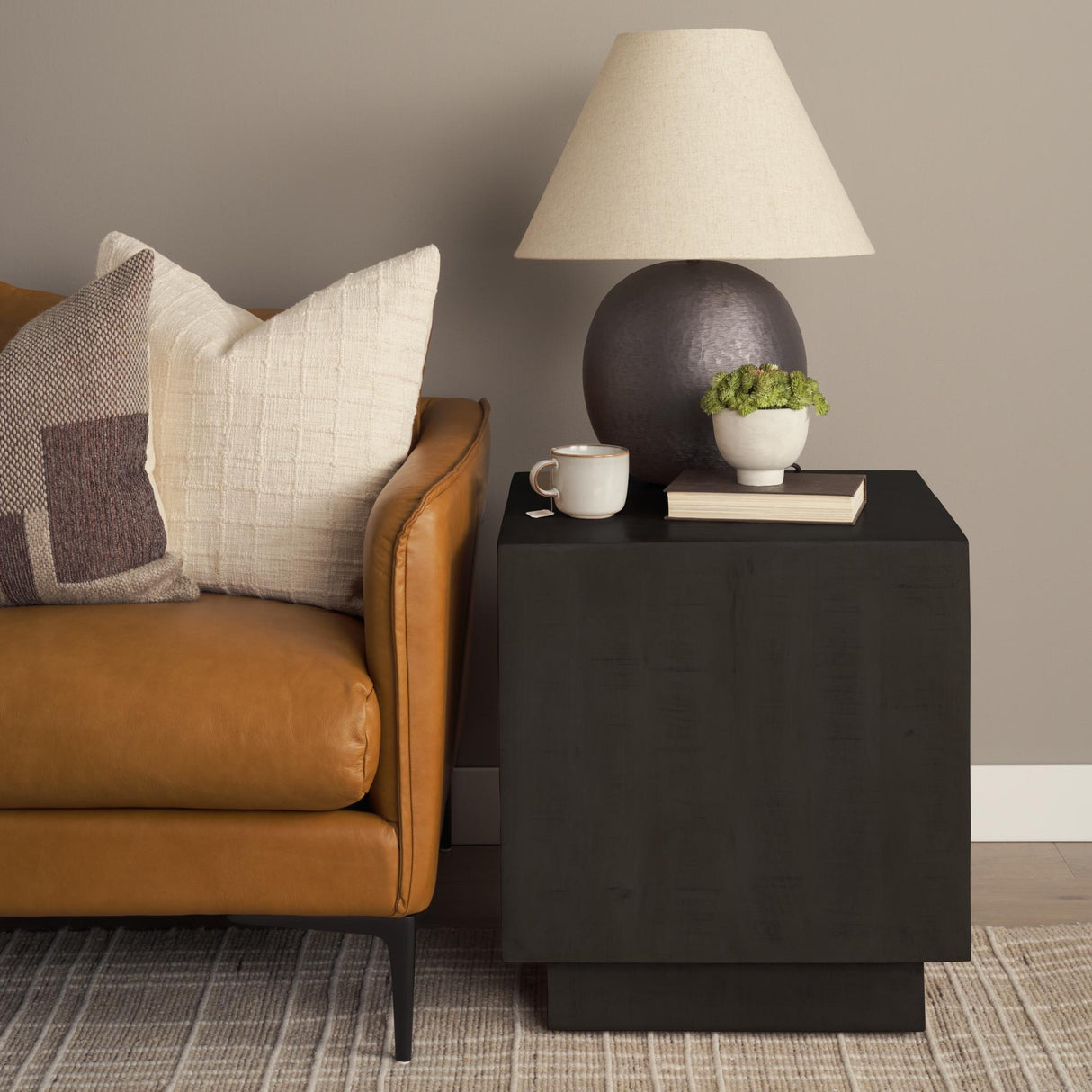 Mercana Hayden Dark Brown Wood End/Side Table