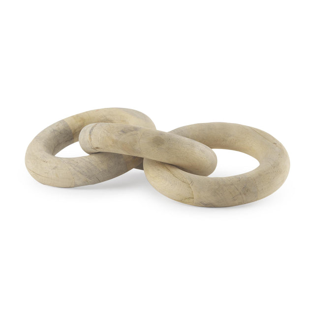 Mercana Alize Solid Wood Circular Chain Link Decorative Object