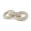 Mercana Alize Cotton Rope Wrapped Solid Wood Circular Chain Link Decorative Object