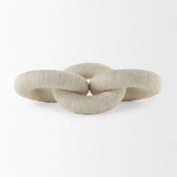 Mercana Alize Cotton Rope Wrapped Solid Wood Circular Chain Link Decorative Object
