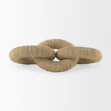Mercana Alize Jute Wrapped Solid Wood Circular Chain Link Decorative Object