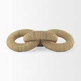 Mercana Alize Jute Wrapped Solid Wood Circular Chain Link Decorative Object