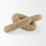 Mercana Alize Jute Wrapped Solid Wood Circular Chain Link Decorative Object
