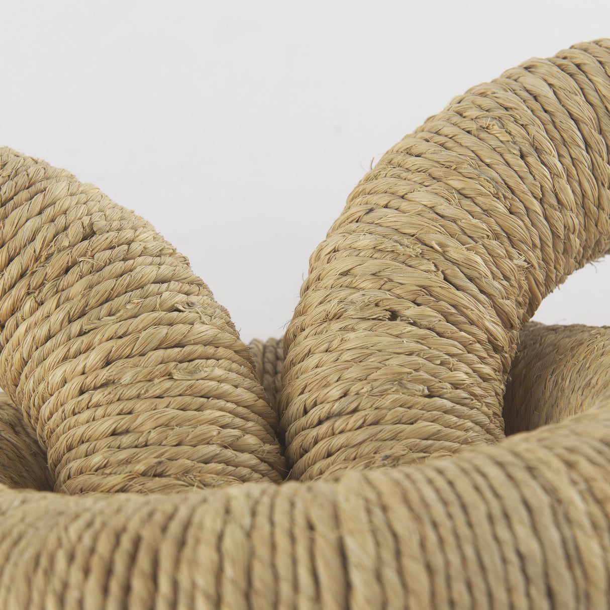 Mercana Alize Jute Wrapped Solid Wood Circular Chain Link Decorative Object