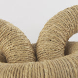 Mercana Alize Jute Wrapped Solid Wood Circular Chain Link Decorative Object