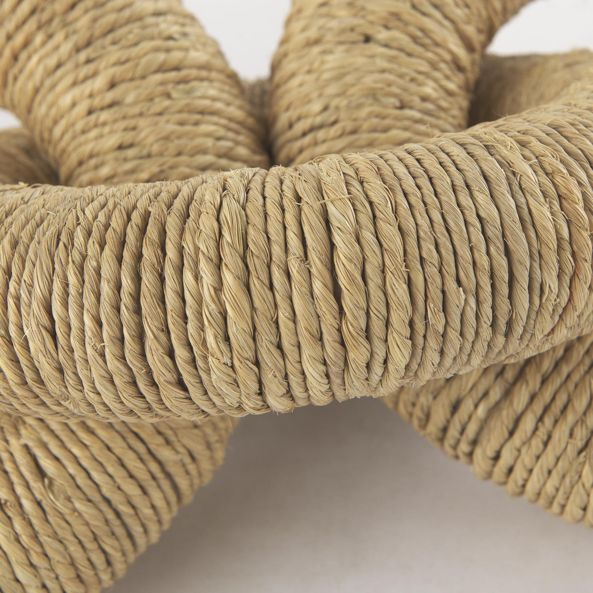 Mercana Alize Jute Wrapped Solid Wood Circular Chain Link Decorative Object