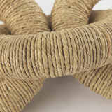 Mercana Alize Jute Wrapped Solid Wood Circular Chain Link Decorative Object