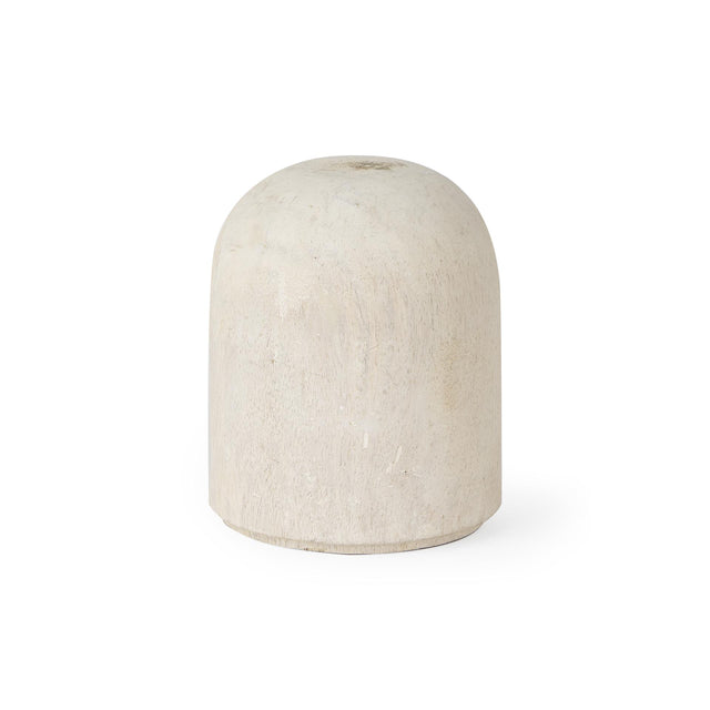 Mercana Knox Short White-Wash Wood Decorative Object