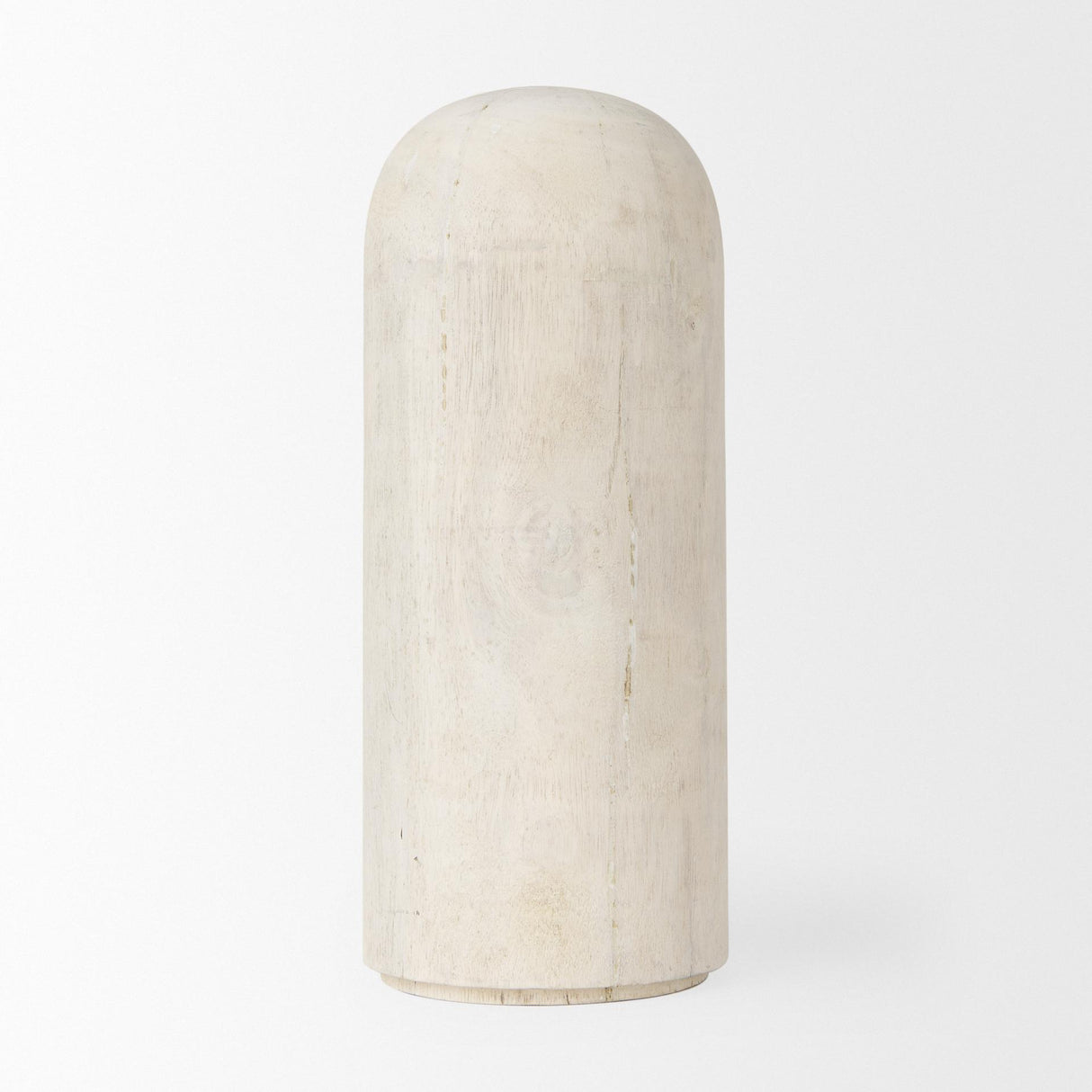 Mercana Knox Tall White-Wash Wood Decorative Object