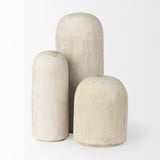 Mercana Knox Tall White-Wash Wood Decorative Object