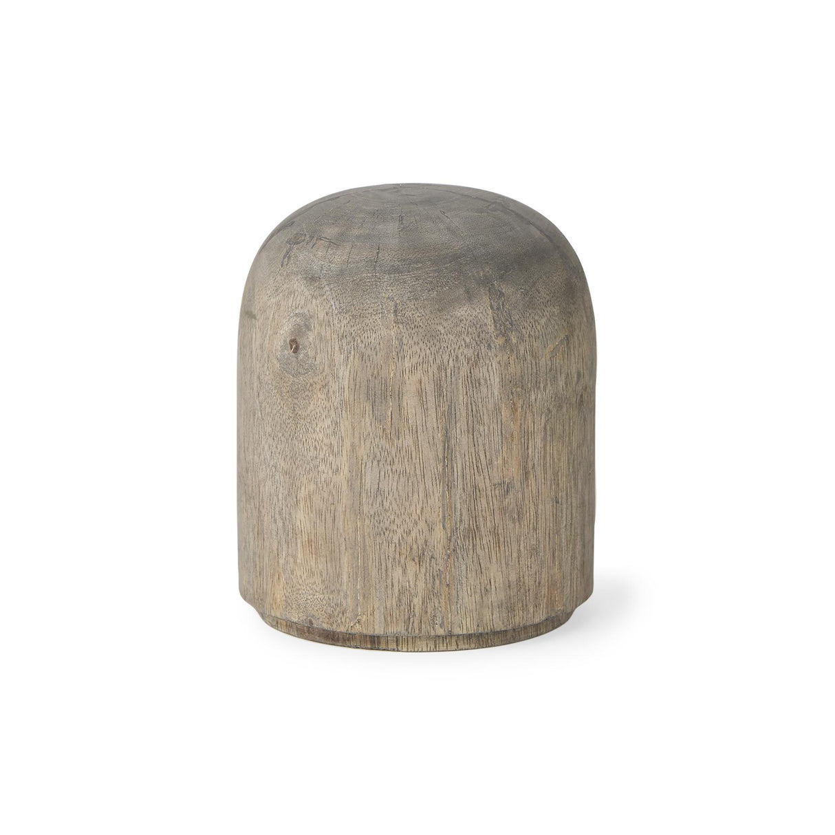 Mercana Knox Short Gray-Wash Wood Decorative Object