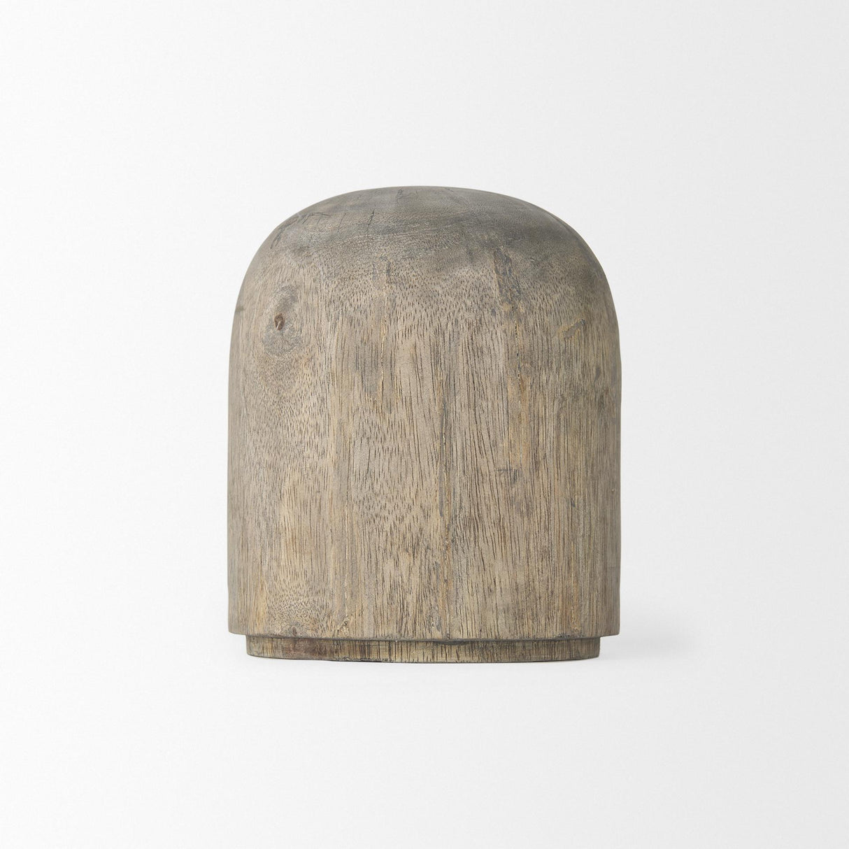 Mercana Knox Short Gray-Wash Wood Decorative Object