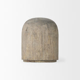 Mercana Knox Short Gray-Wash Wood Decorative Object
