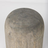 Mercana Knox Short Gray-Wash Wood Decorative Object