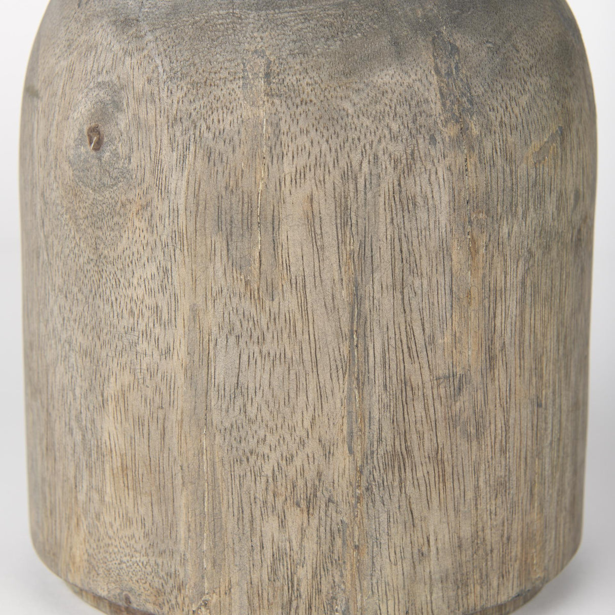 Mercana Knox Short Gray-Wash Wood Decorative Object