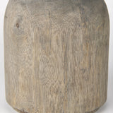 Mercana Knox Short Gray-Wash Wood Decorative Object