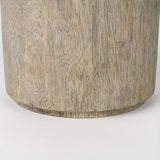 Mercana Knox Short Gray-Wash Wood Decorative Object