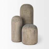 Mercana Knox Short Gray-Wash Wood Decorative Object
