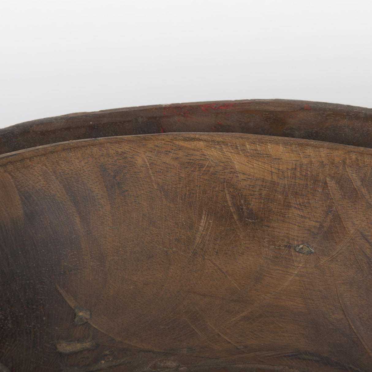 Mercana Nikita Set of 2 Large Medium Brown Reclaimed Wood Bowls